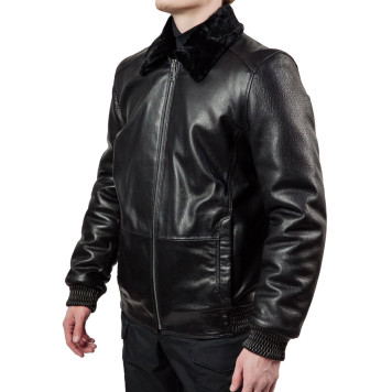 Men`s Leather Sheepskin Winter Jacket MK/17-29K Jumbo-1