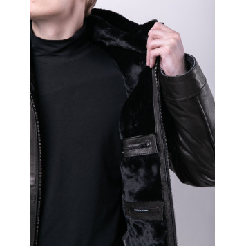 Men`s Leather Sheepskin Jacket MK/17-31K Vegital-4