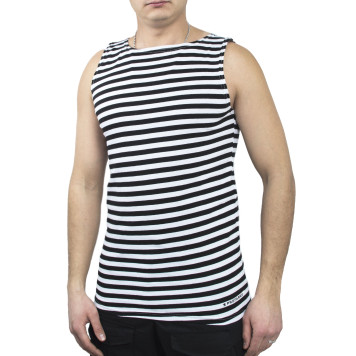 Striped Military-Style Tank Top-3