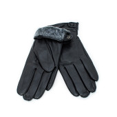 Women`s Leather Fur Gloves