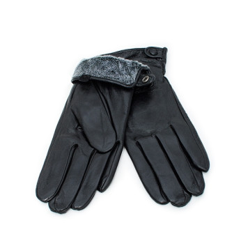 Women`s Leather Fur Gloves