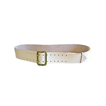 Leather Ranger Belt with Brass Buckle