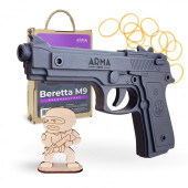 Beretta M9 Wooden Rubber Band Shooter Toy Beretta M9 Wooden Rubber Band Shooter Toy