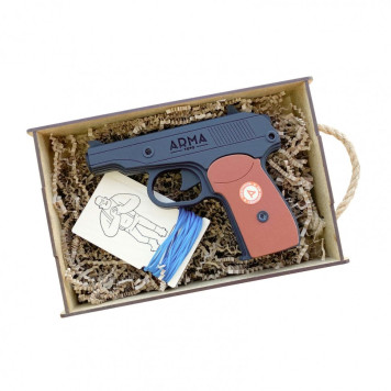 Wooden Makarov PM Rubber Band Gun by ARMA TOYS-2