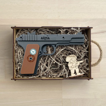 Tokarev Rubber Band Pistol - Wooden Replica by ARMA TOYS-2