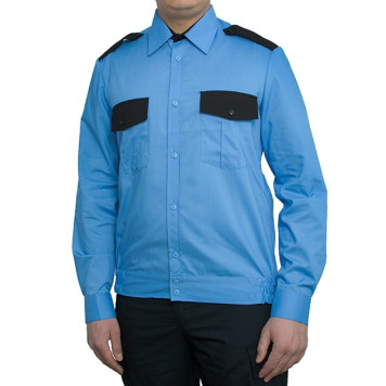 Tactical Stretch Long-Sleeve Shirt with Black Trim