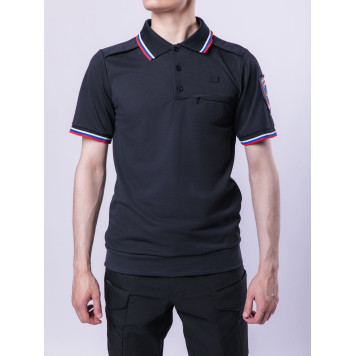 Police Polo Shirt with Short Sleeves-1