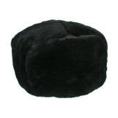 Leather-Top Fur Hat