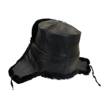 Leather-Top Fur Hat-1