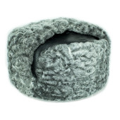 Leather-Top Karakul Aviator Hat