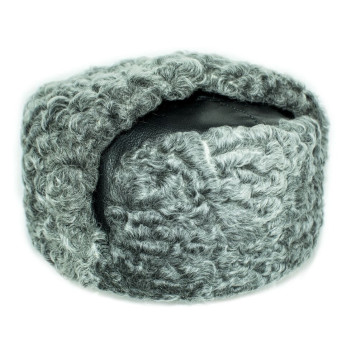 Leather-Top Karakul Aviator Hat