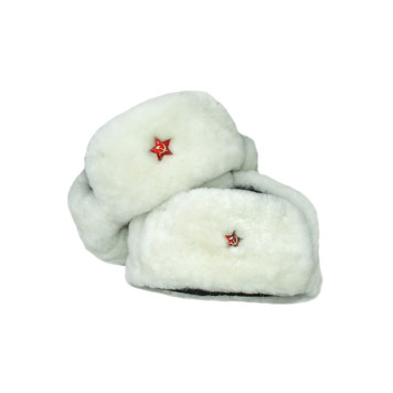 Soviet-Style Fur Ushanka with Star-2