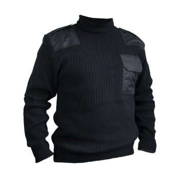 Military Sweater with Reinforced Patches-1