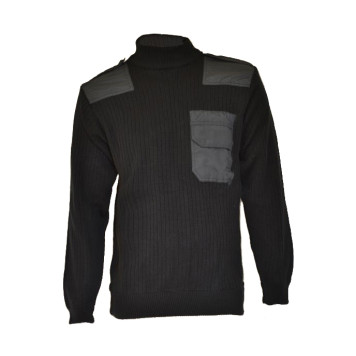 Military Sweater with Reinforced Patches-2