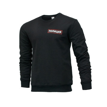 Police Fleece Sweatshirt with Brushed Inner