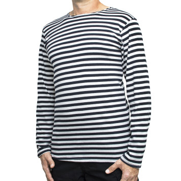 Classic Long-Sleeve Striped Sailor Shirt-4