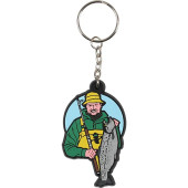 Fishing Enthusiast Keychain вЂ“ Durable Rubber Plastic