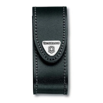 Victorinox 4.0520.3B1 Leather Sheath for 91mm Knives with Velcro - Black