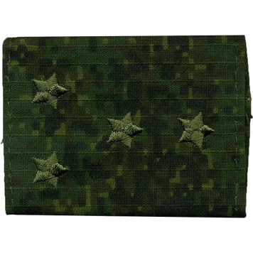 Digital Flora Silk Embroidered Captain Shoulder Boards No Velcro