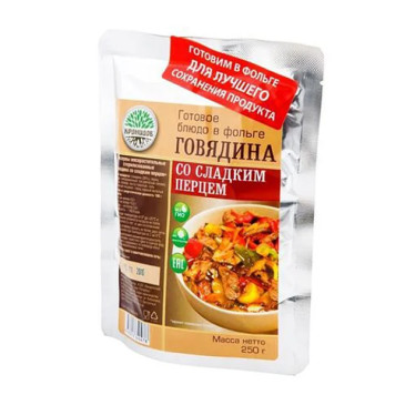 Beef with Sweet Pepper Ready-to-Eat Meal by Kronidov-1