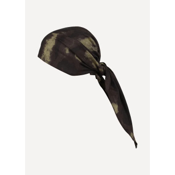 Triangular Knit Headscarf "SPLAV" in Black Moss