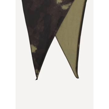 Triangular Knit Headscarf "SPLAV" in Black Moss-2