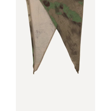 Triangular Knit Bandana "Splat Moss"-1