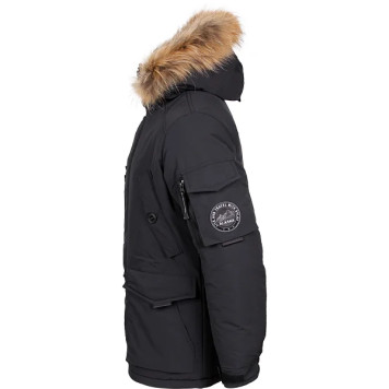 Alaska Black Camo Parka with Natural Fur Trim-1
