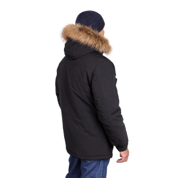 Alaska Black Camo Parka with Natural Fur Trim-14