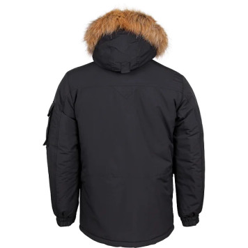 Alaska Black Camo Parka with Natural Fur Trim-2