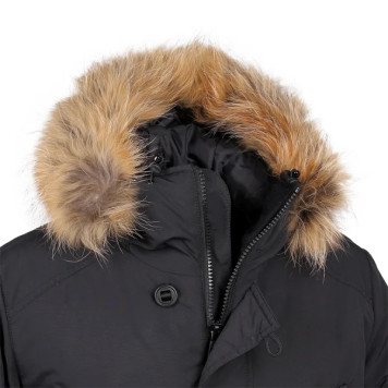 Alaska Black Camo Parka with Natural Fur Trim-9