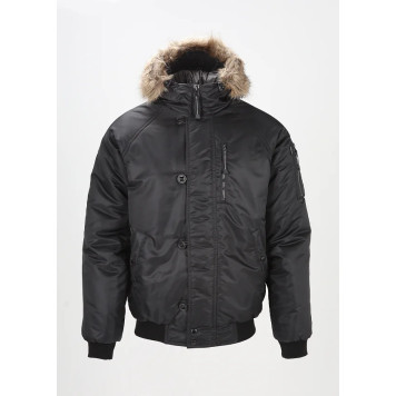 Shortened Black Twill Alaska Jacket