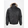 Gekürzte schwarze Twill Alaska Jacke