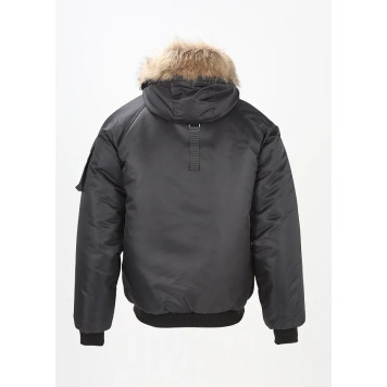 Shortened Black Twill Alaska Jacket-2
