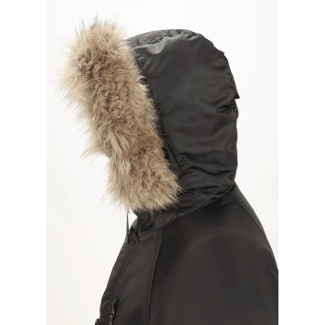 Shortened Black Twill Alaska Jacket-7