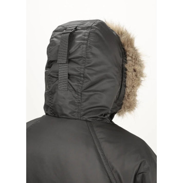 Shortened Black Twill Alaska Jacket-8