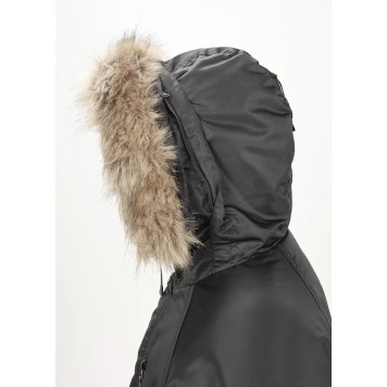 Shortened Black Twill Alaska Jacket-9