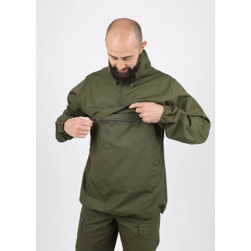 Spetsplav Anorak-2 Canvas Jacket in Tobacco-2