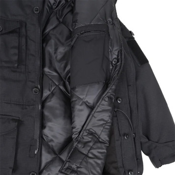 SAS Combat Jacket with Detachable Liner - Black-12