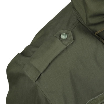 SAS Combat Jacket with Removable Liner and Buttoned Shoulder Straps in Olive-10