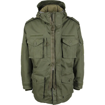 SAS Combat Jacket with Removable Liner and Buttoned Shoulder Straps in Olive-3