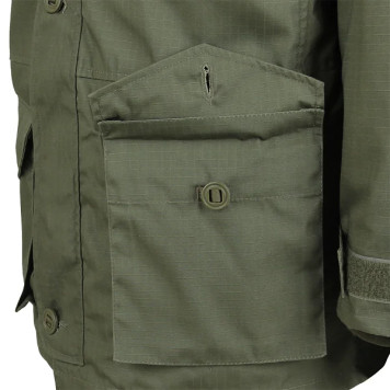 SAS Combat Jacket with Removable Liner and Buttoned Shoulder Straps in Olive-5