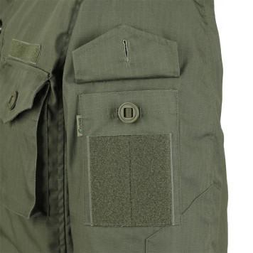 SAS Combat Jacket with Removable Liner and Buttoned Shoulder Straps in Olive-7