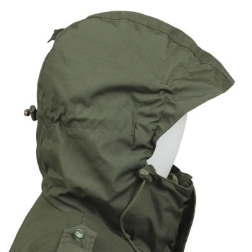 SAS Combat Jacket with Removable Liner and Buttoned Shoulder Straps in Olive-9