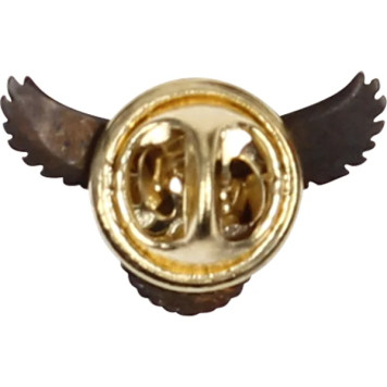 Miniature Blackened Metal Owl Badge-1