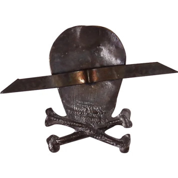 Metal Skull & Bones Chest Badge-1