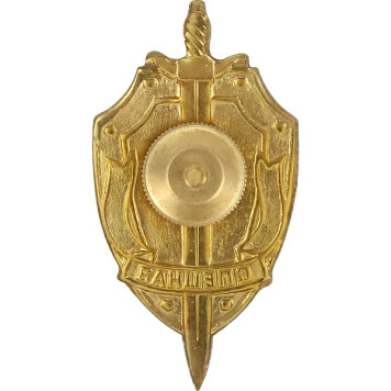 Special Forces Fist with Rifle Blue Background Metal Badge-1