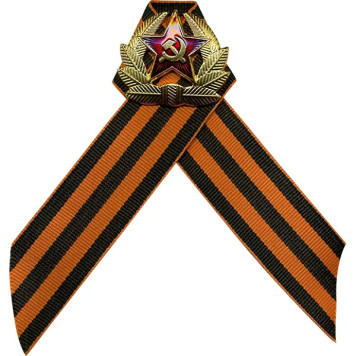 Chest Badge Star of the Armed Forces on a St. George Ribbon Metal