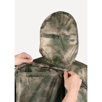Dromader Tactical Poncho with Moss Taffeta Rip-Stop Waterproof Fabric-4