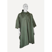 Olive Rip-Stop Taffeta Poncho with Welded Seams